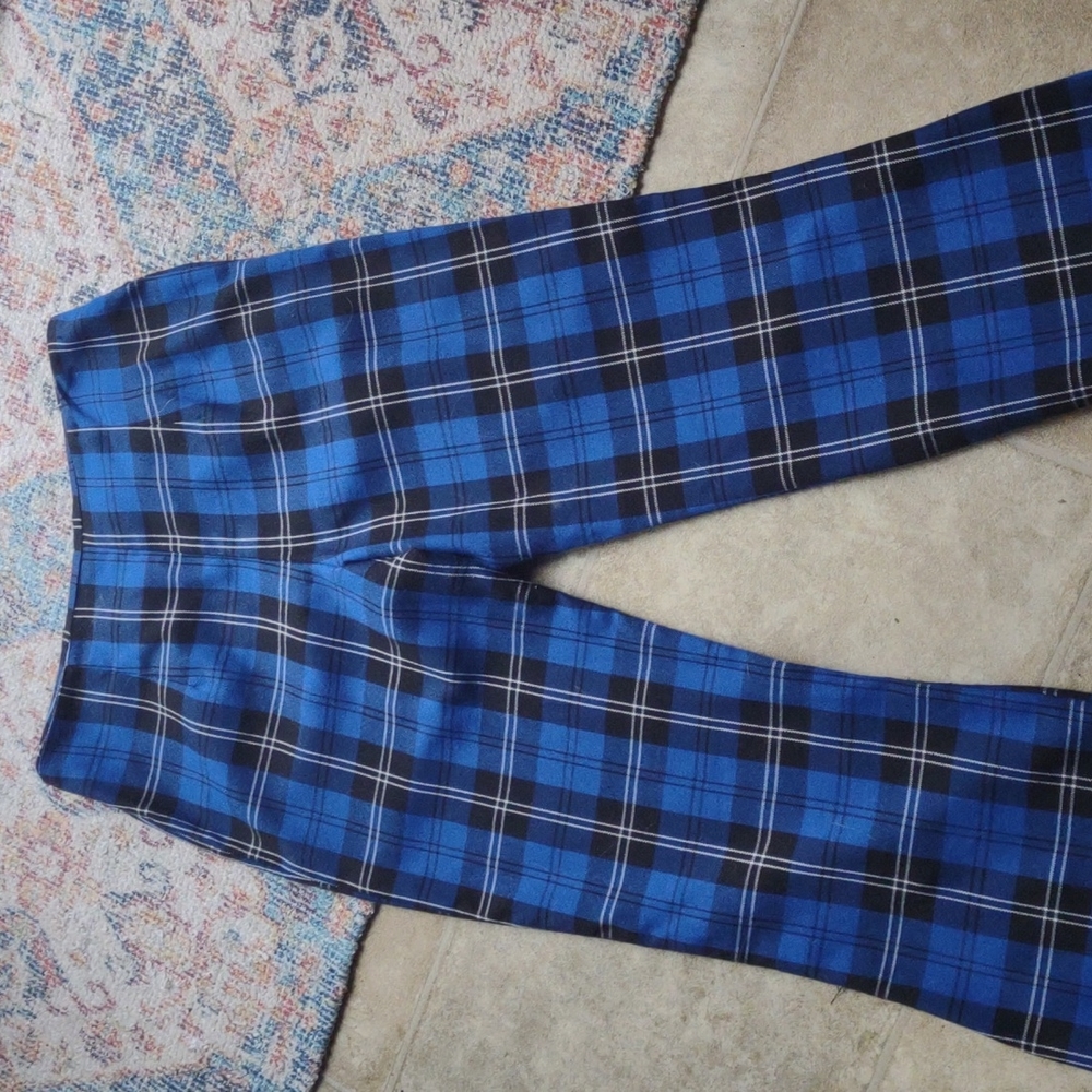 UO 💀 | Ragged Priest Blue Plaid Checkered Pants - Picture 6 of 6